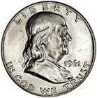 1961 D 50C BU Silver Franklin Half Dollar