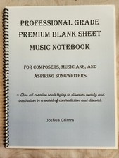 Professional Grade Premium Blank Sheet Music Notebook Acid Free Hvy Bamboo Paper