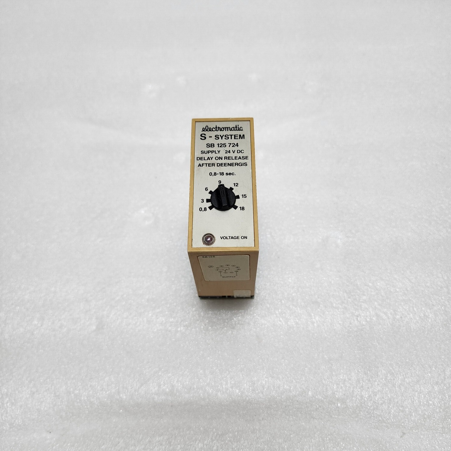 ELECTROMATIC SB125724 DELAY ON RELEASE AFTER DEENERGIS 24VDC