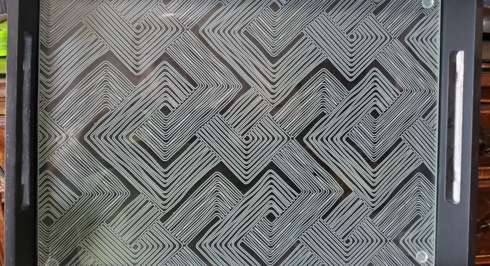 Akwaaba Inns For Hotel Collection Large Wood And Glass Tray 12" X 16" A3 - Image 2 of 2