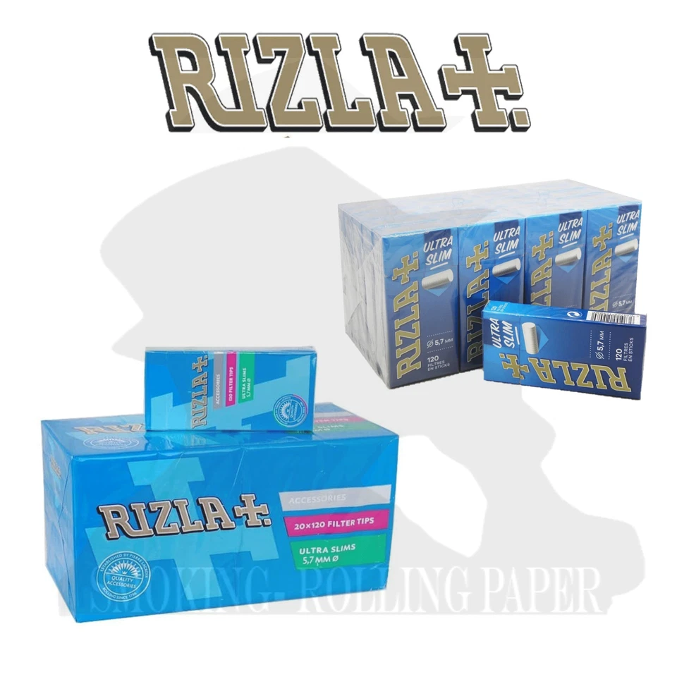 Filtri Rizla Ultra Slim 5,7 mm Filtes Packspitze 20 Packungen 1 volle Box - Bild 3 von 4