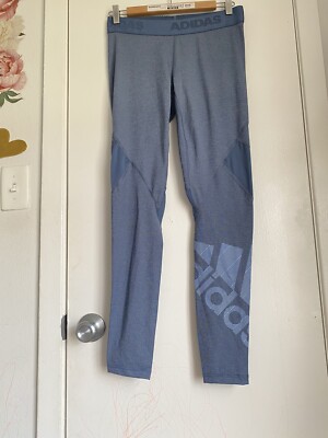 Adidas Women's Alphaskin Badge of Sport Athletic Tights Bluish