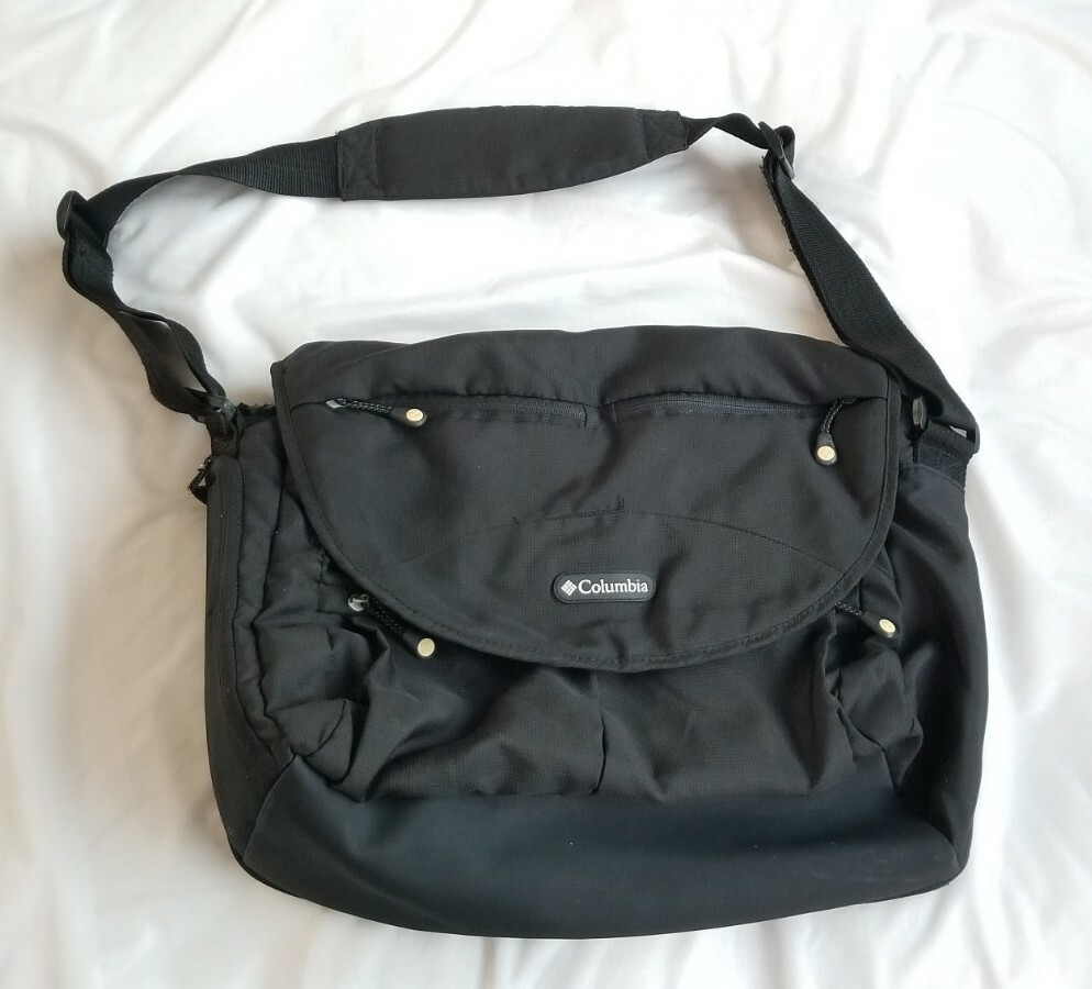 COLUMBIA Outfitter Messenger Diaper Bag Unisex Cross Body Black Outdoors eBay