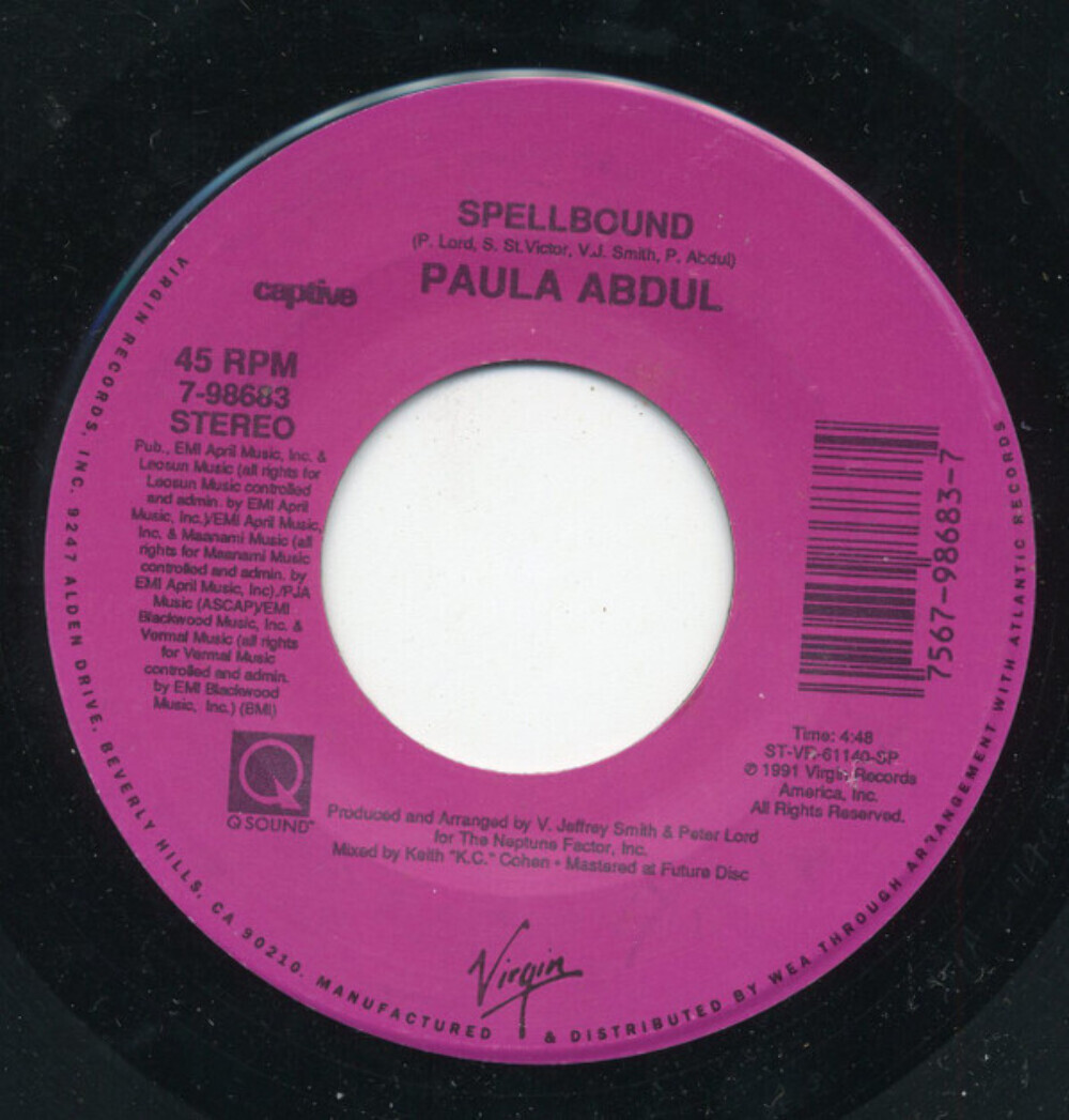 Paula Abdul - Blowing Kisses In The Wind - Captive Records, Virgin