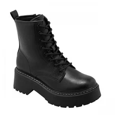wild Fable Womens Zea Combat Boots 87930208 Black 6.5M