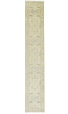 Handmade Oversized Floral Osh Chobi Oriental Runner Rug Hallway Carpet 3X14 ft