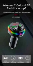Car Wireless Bluetooth 5.0 FM Transmitter MP3 Player USB Car Charger Adapter
