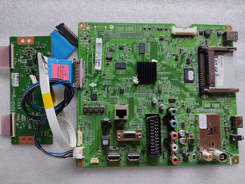 Mainboard EAX64317403 (1.0) + T-Con 6870C-0401B + Kabel aus LG 47LS506 TV.