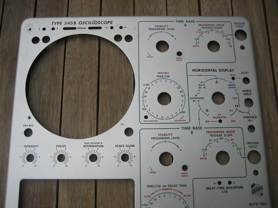 Tektronix 545B Oszilloskop frontpanel Frontplatte frontplate Oscilloscope - Image 2 of 4