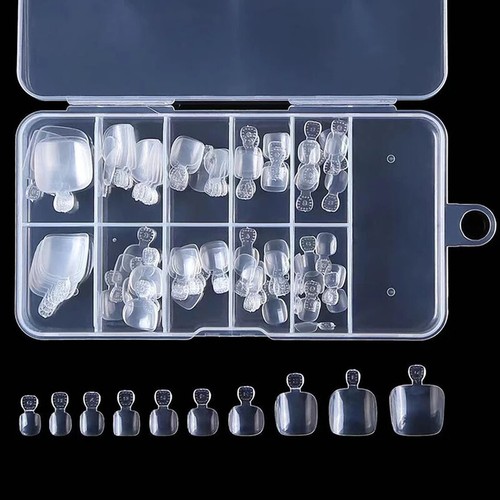 500Pcs Natural Artificial Nail Tips Tool for Nails Salon Supply Toe Nails Clear - Picture 9 of 15