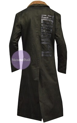 Ryan Gosling Blade Runner 2049 (Officer K) Green Trench Cotton Coat, XXS - 5XL