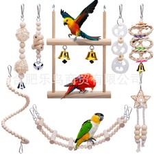 8-piece parrot toy combination set pet bird toy non-staining chew toy set