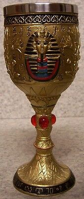 Wine Champagne Goblet Egyptian King Tut 6 ounce pour NEW Stainless Steel insert
