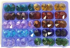 50 14mm crystal suncatcher octagon beads mixed 1h chandelier craft supplies