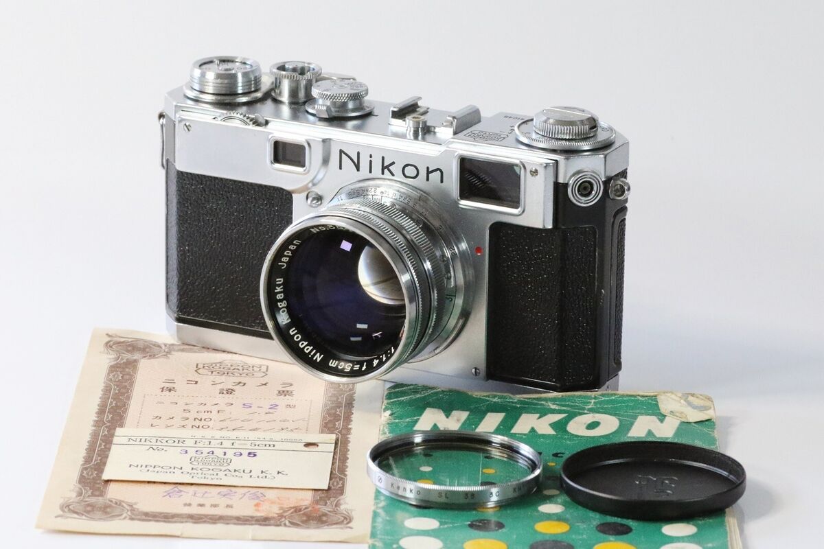 Nikon S2 vintage Rangefinder Camera Nikkor-S.C 50mm F1.4 from Japan A19