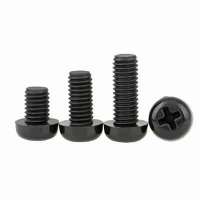 Black Nylon M2 M2.5 M3 M4 Phillips Round / Pan Head Machine Screws Plastic Screw