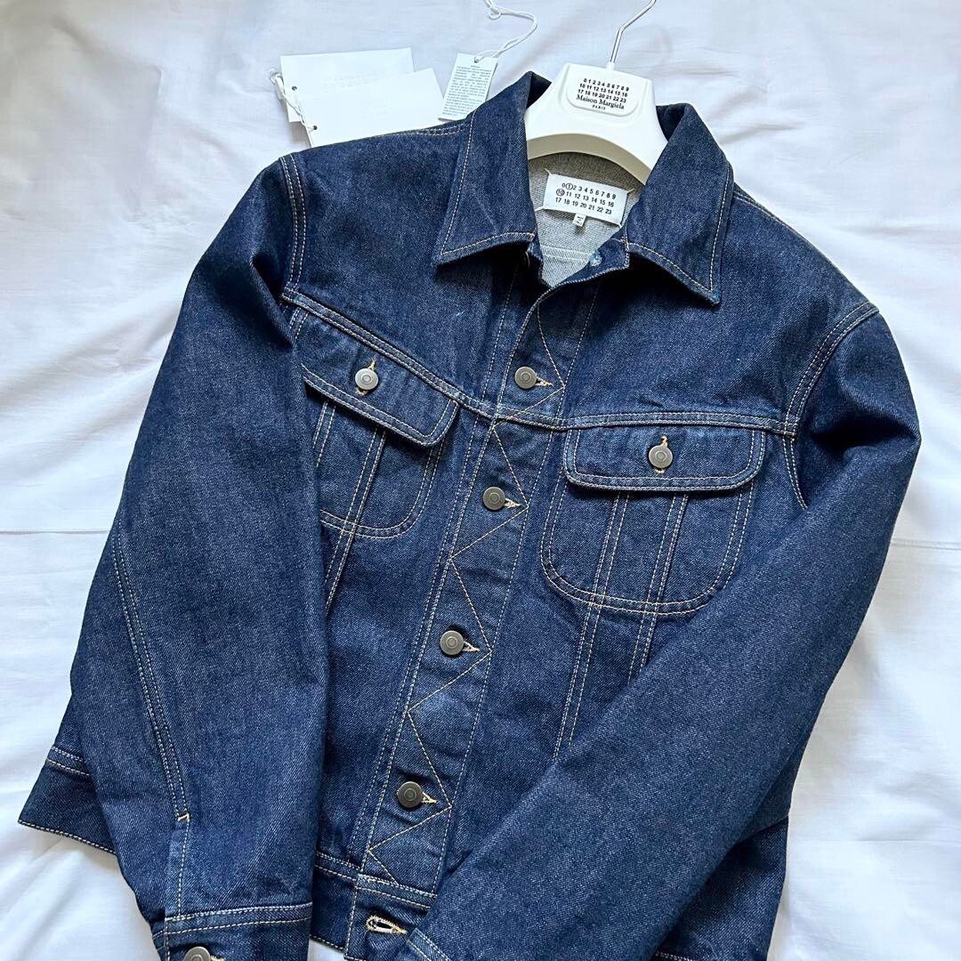 【値下げ】MAISON MARGIELA デニムジャケット サイズ46 Maison Margiela Denim Jacket Blouse Men Size 46 Dark Navy