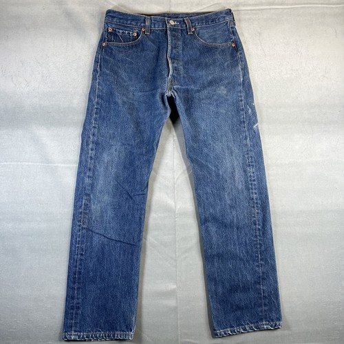 Vintage Levis 501xx Jeans Herren 34x32 (32x29) Blau Medium Wash Made In USA 90s