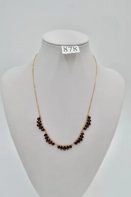 Alte Collier Kette 46cm Rotgold 333 8K Gold mit Granat  - Bild 1 von 4