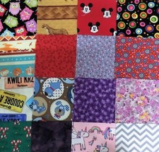 48 PCS ASSORTED 100 COTTON FABRIC SQUARES QUILTING 5"X 5" CHARM PACK