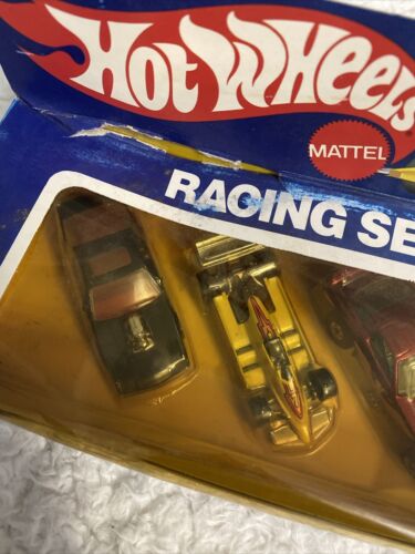 NIB VTG 1983 Hot Wheels Mattel Super Fast Cars #7127 Racing Series Gift Pack - Picture 2 of 8