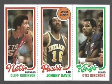 B 1980-81 Topps Basketball Cliff Robinson Johnny Davis Otis Birdsong 161-114-125