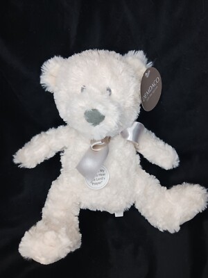 Demdaco Teddy Bear Plush Cream Ivory Tender Blessings Musical Lord s Prayer