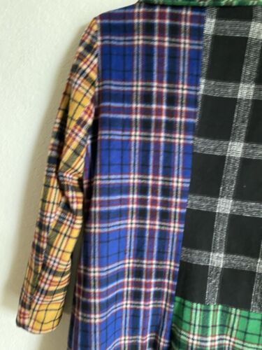 New Current Mood Dolls Kill My Own Beat Plaid Patchwork Wool Blend Y2K Jacket XS - Picture 4 of 15