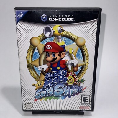 Super Mario Sunshine Nintendo Gamecube Complete CIB W/ Manual, Inserts Tested