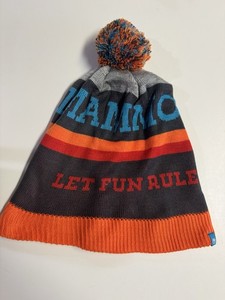 Mammoth Beanie Skiing Mountain Snow Let Fun Rule Unisex One Size Orange