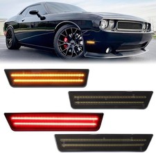 Front Rear Bumper Fender Led Side Marker Lights For Dodge Challenger 2008-2014