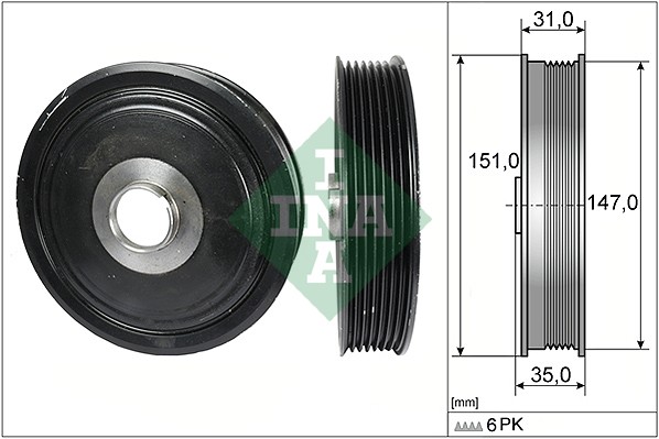 Riemenscheibe, Kurbelwelle FÜR Renault, Nissan - Schaeffler INA 544 0110 10-image