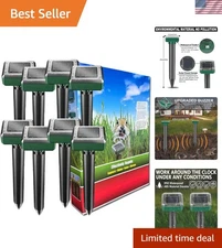 Solar-Powered Ultrasonic Animal Repellent - Waterproof Pest Control 8 Pack