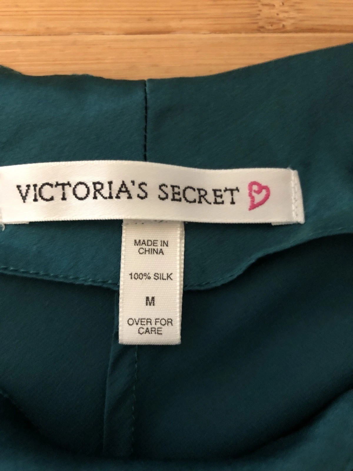 UNDERCOVER Abito Victoria's Secret anni 90 verde smeraldo seta raso camicia o slip taglia M