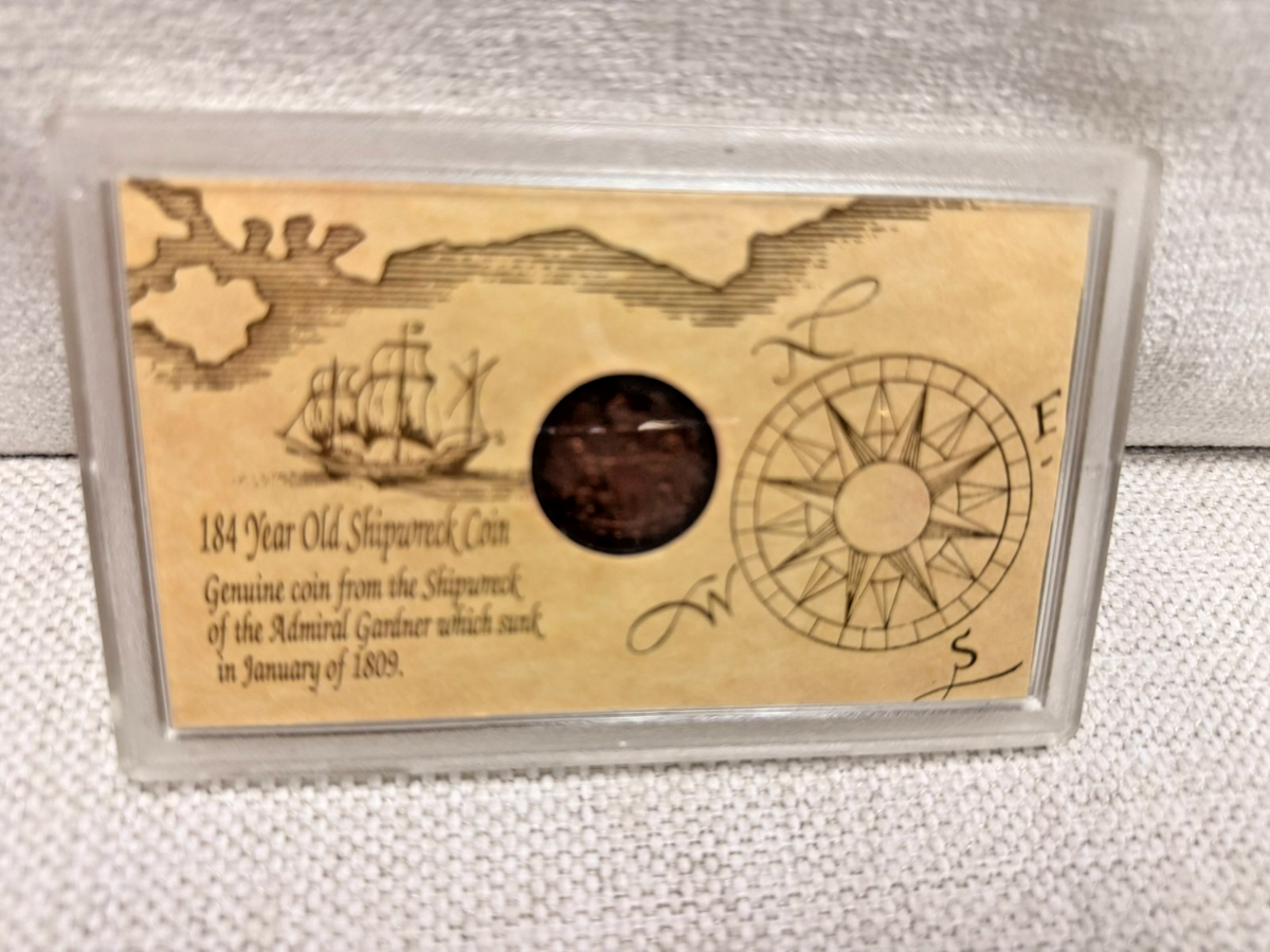 Genuine Coin From 1809 Shipwreck Of Admiral Gardner Coin Marked