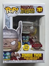 Funko Pop! Figura Cabeza Bobble Zombie Thor #787 Marvel Zombies Brilla en la Oscuridad