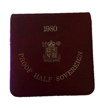 1980 Proof Half Sovereign 22 Carat Gold Coin With COA And Original Box