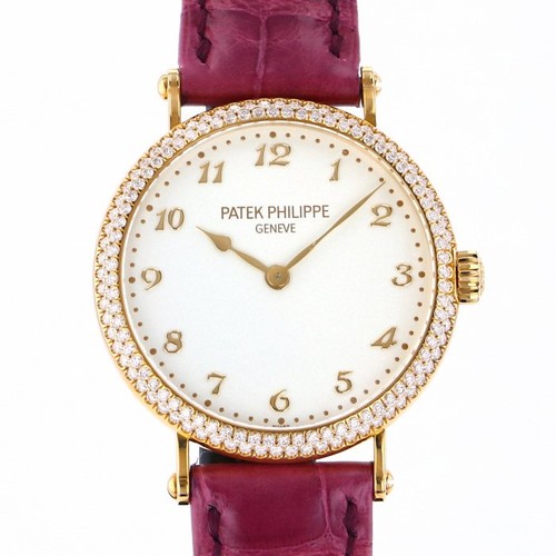 Patek Philippe Calatrava 7200 / 200R-001 Rose Gold Leather Diamond #YKW113