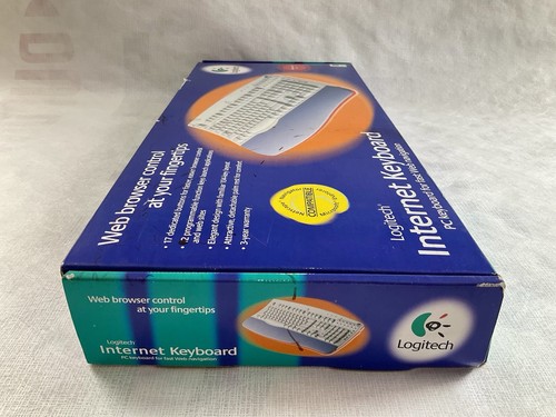 NEW!! Sealed!! Logitech Internet Keyboard Fast Web Navigation w Palm Rest - Picture 5 of 10