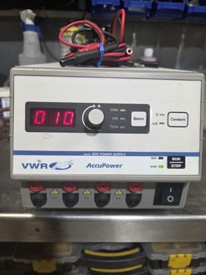 VWR AccuPower Model 300 Electrophoresis Power Supply Tested w/ Leads