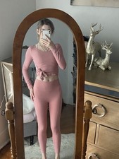 Pink Athletic Leggings Set Xs/small