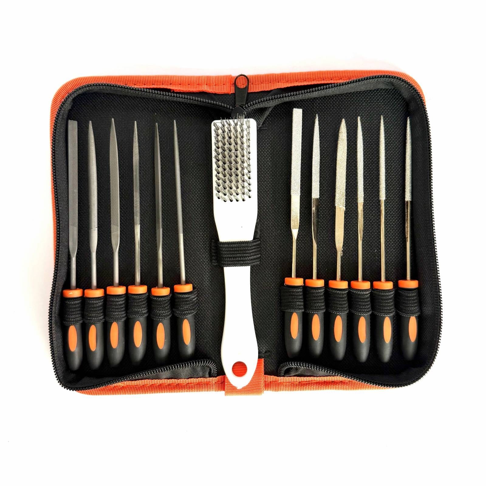 New 13PC  Alloy Steel File Sets with Carry Case For Metal Wood Brass Aluminum US