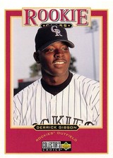 Derrick Gibson 1997 Collector's Choice 470  Rockies Rookie Baseball Card. rookie card picture