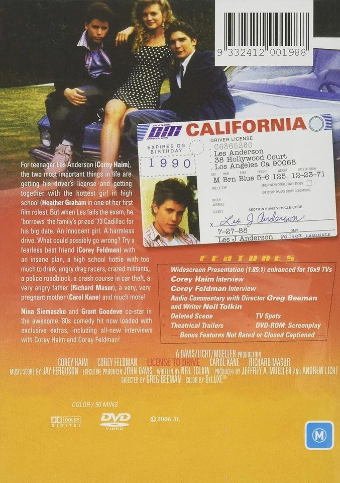 License to Drive DVD **NEW** - Image 2 of 2