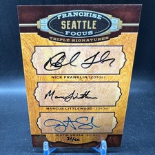 Smoak Franklin Littlewood Triple Auto /50 2012 UD SP Signature Series Mariners
