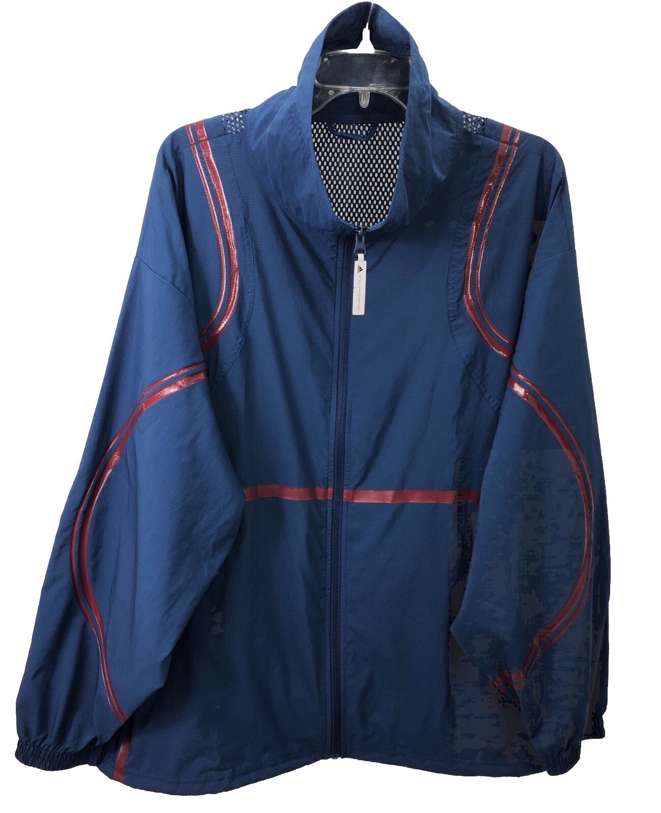 Adidas Stella McCartney Jacket Windbreaker TruePace Blue Women Plus Size 1X NWT