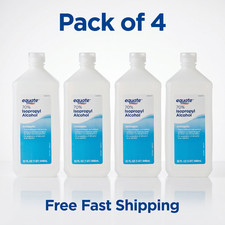  4 Pack  Equate 70 Isopropyl Alcohol Antiseptic, 32 fl oz