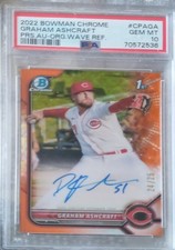 2022 BOWMAN CHROME GRAHAM ASHCRAFT CHROME  ORANGE WAVE 24/25