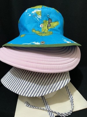 Lot of 3 Sun Hats for Children -Flap Happy, Ruffle Butts, Gymboree - (one new)