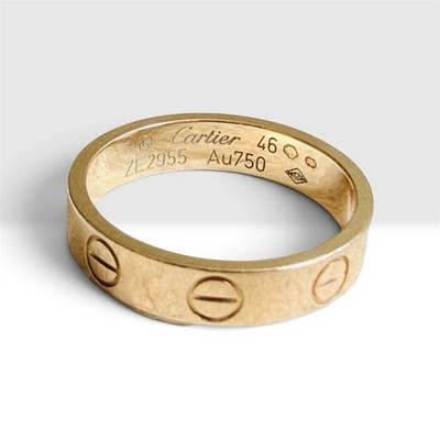 Cartier Love Ring 750 Roségold 18K Gr. 46 Hochzeit Bandring Luxus ZE2955
